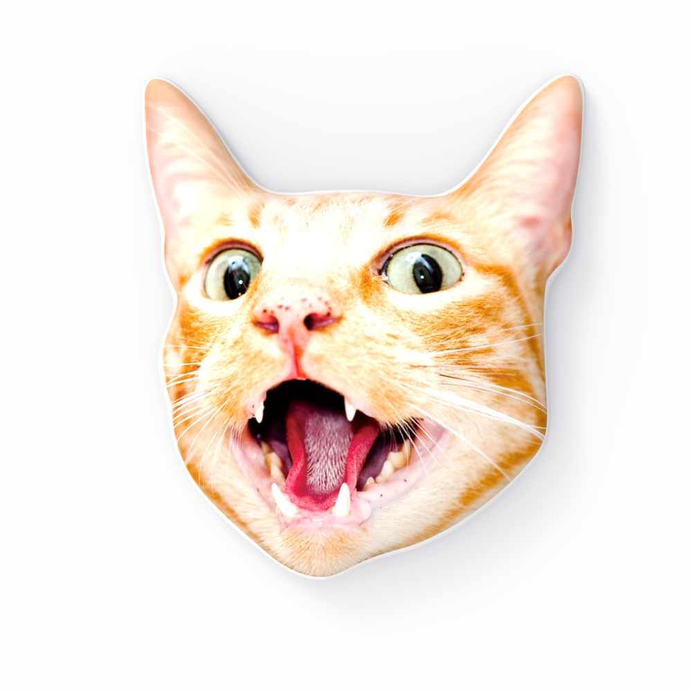 Custom Cat Face-Made 3D Portrait Throw Pillows