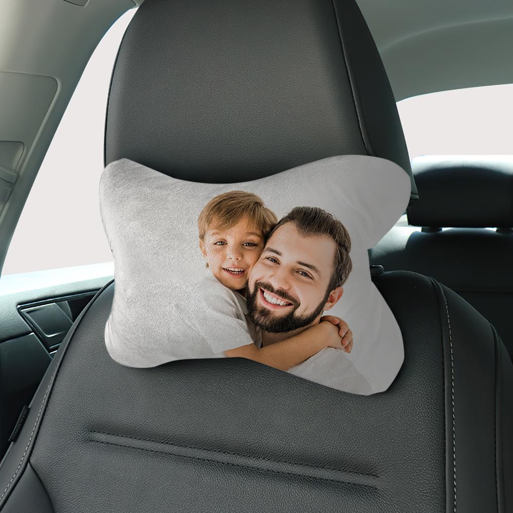 Custom Car Neck Pillow Father Theme With Your Photo Gifts for Dad Who Wants Nothing