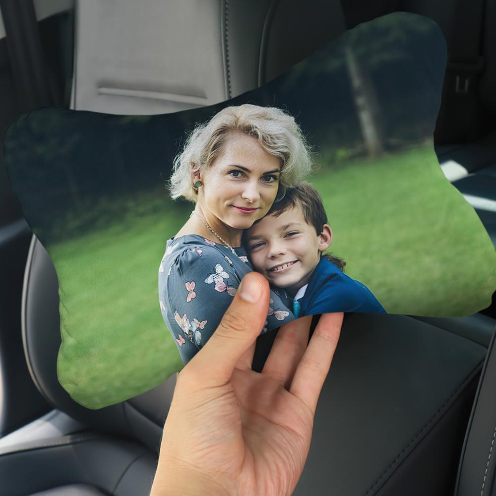 Custom Car Neck Pillow Mother Theme With Your Photo