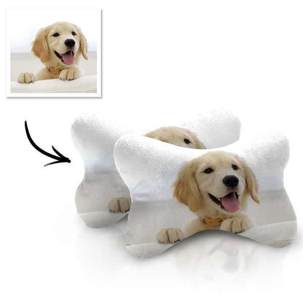 Custom Car Neck Pillow Dog Theme With Your Photo