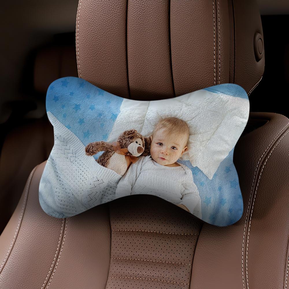 Custom Car Neck Pillow Baby Theme With Your Photo