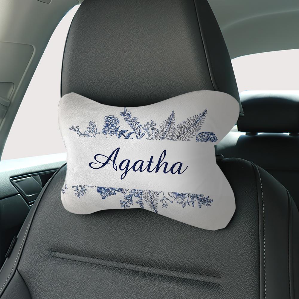 Custom Car Neck Pillow-Agatha With Text
