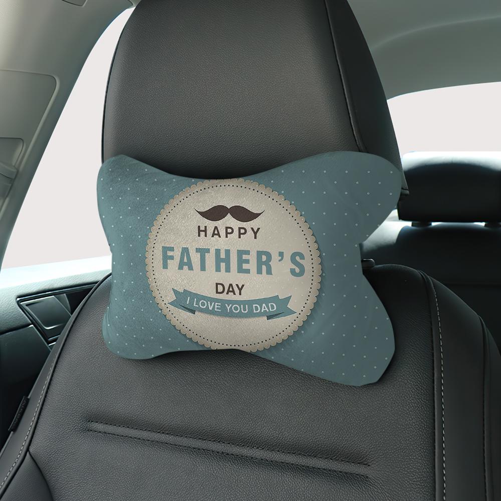 Custom Car Neck Pillow Father's Day With Text