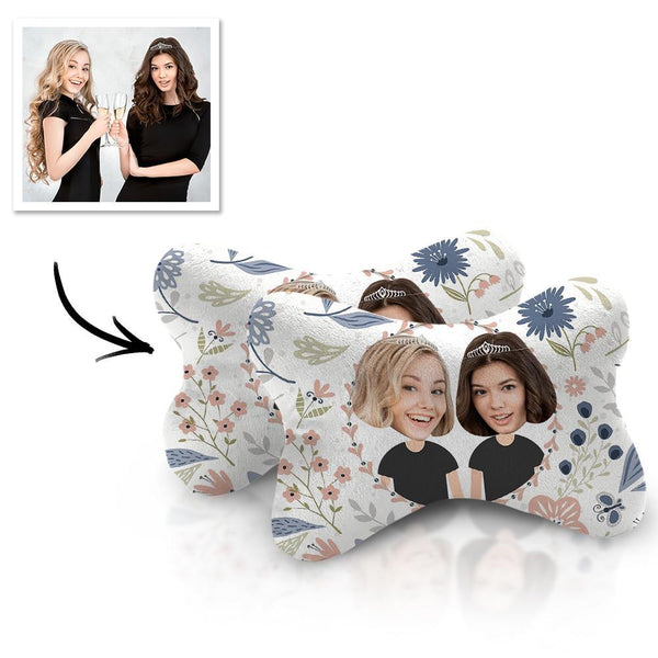 Custom Face Car Neck Pillow Friend Theme With Your Photo