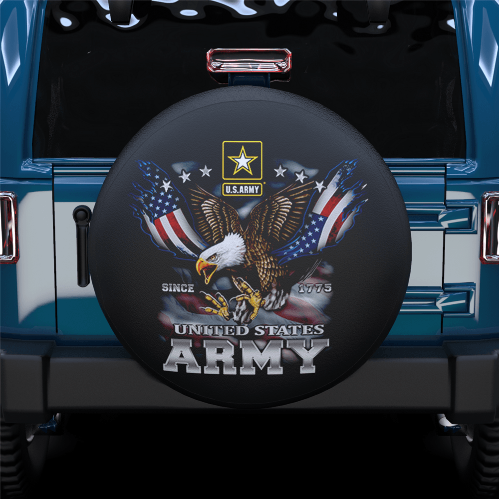 US Army American Eagle Spare Tire Cover For Jeep/RV/Camper/SUV