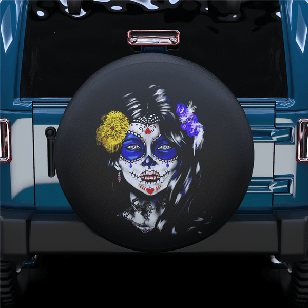 Skull Face Spare Tire Cover For Jeep/RV/Camper/SUV