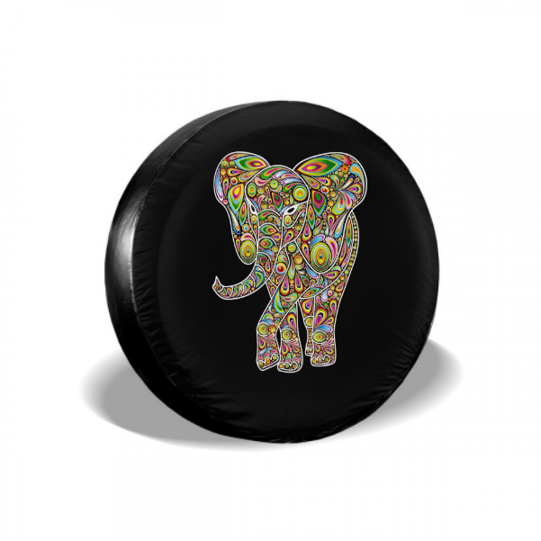 Color Art Elephant Spare Tire Cover For SUV