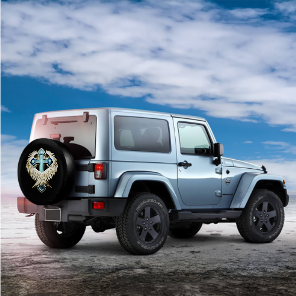 Cross Spare Tire Cover For Jeep/RV/Camper/SUV