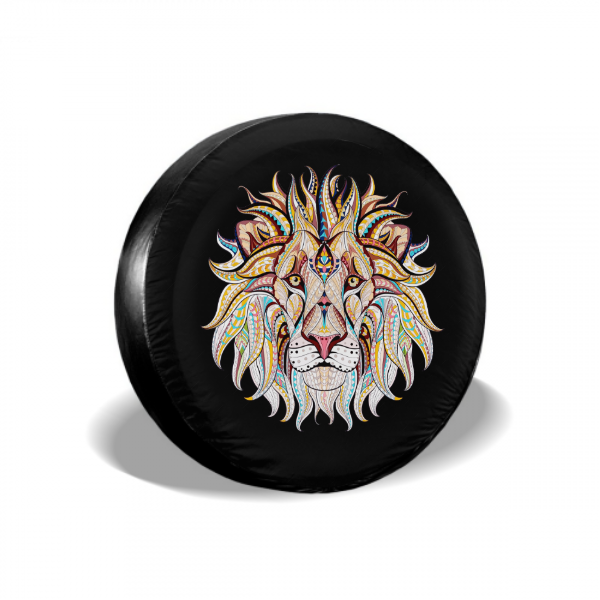 Color Art Lion Head Spare Tire Cover For SUV