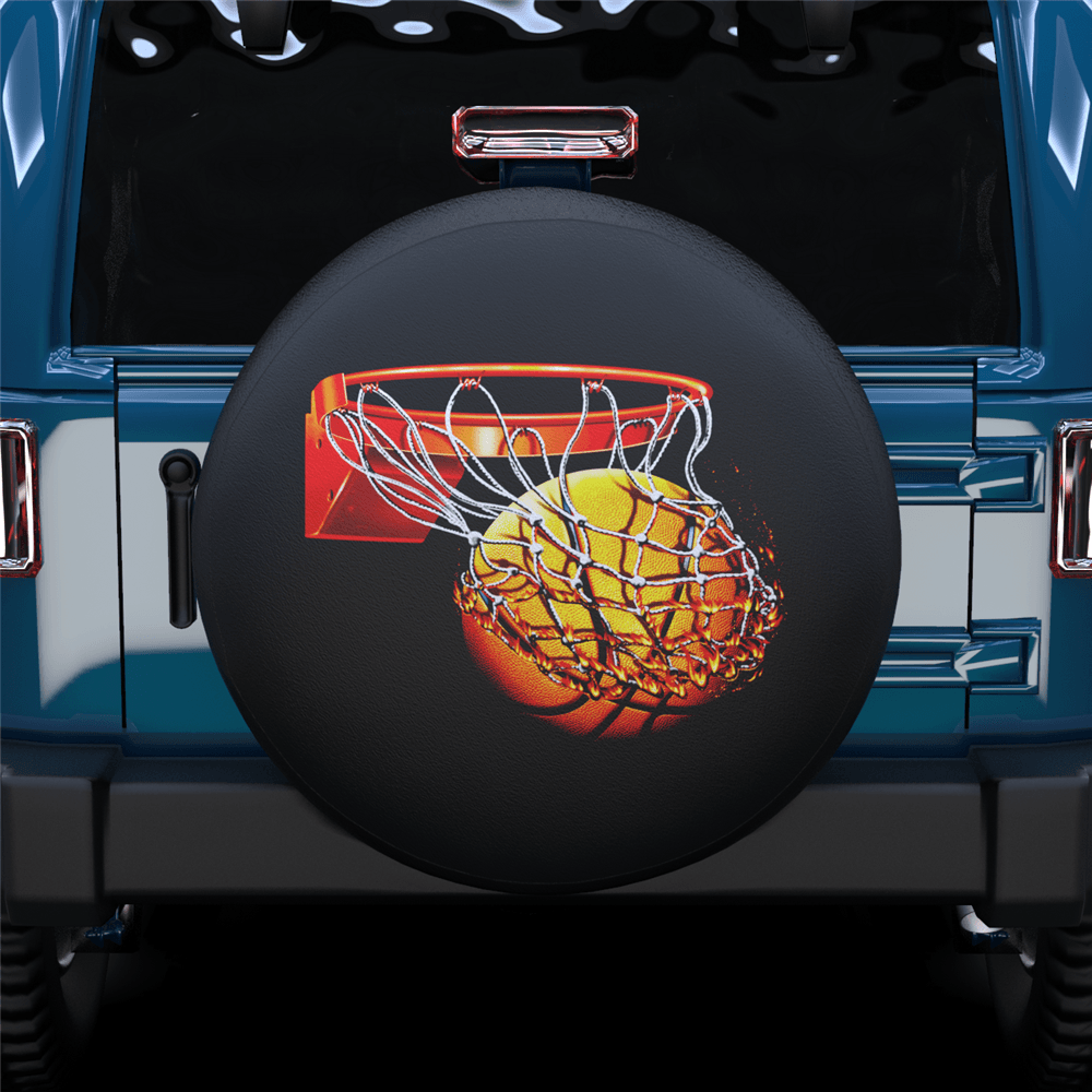Hot Blood Basketball Frame Spare Tire Cover For Jeep/RV/Camper/SUV