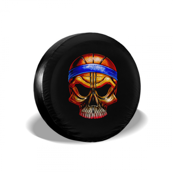 Basketball Theme Skull Spare Tire Cover For RV