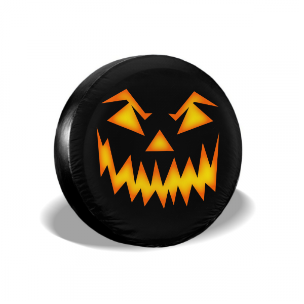 Halloween Pumpkin Face Spare Tire Cover For SUV