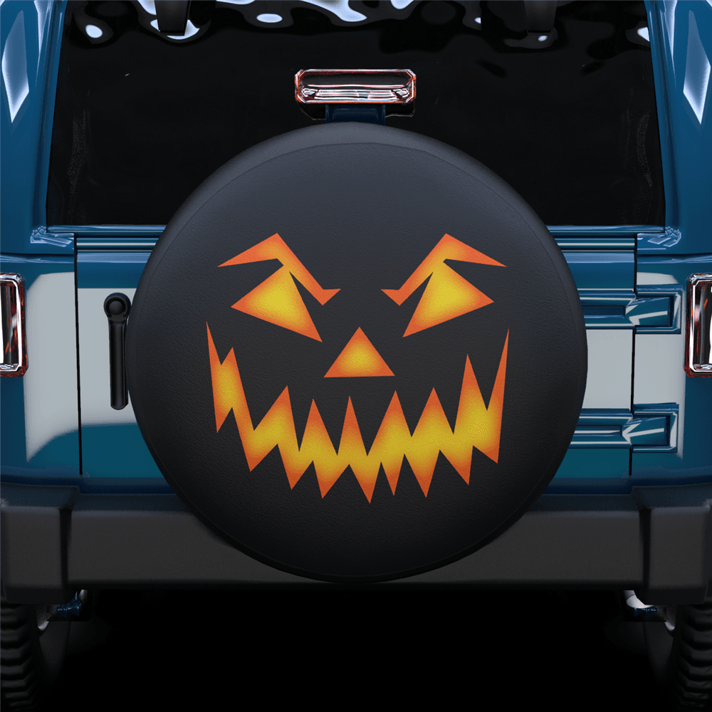 Halloween Pumpkin Face Spare Tire Cover For RV