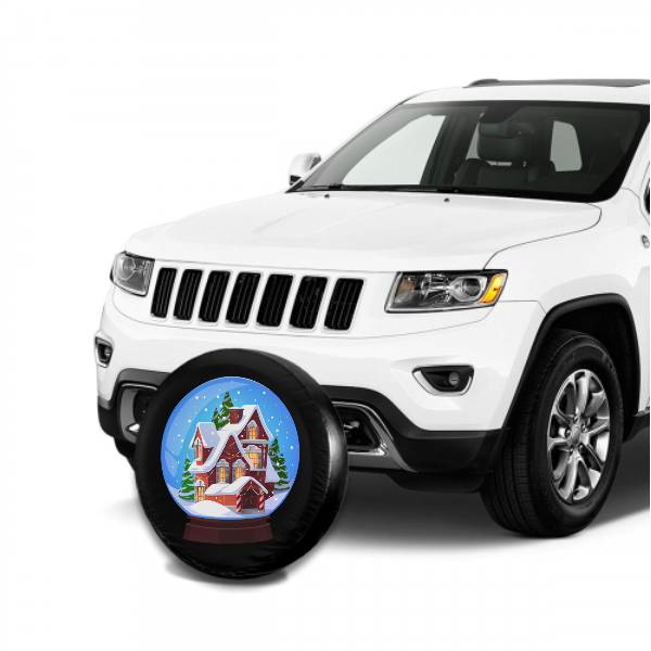 Snow Globe Spare Spare Tire Cover For Jeep/RV/Camper/SUV