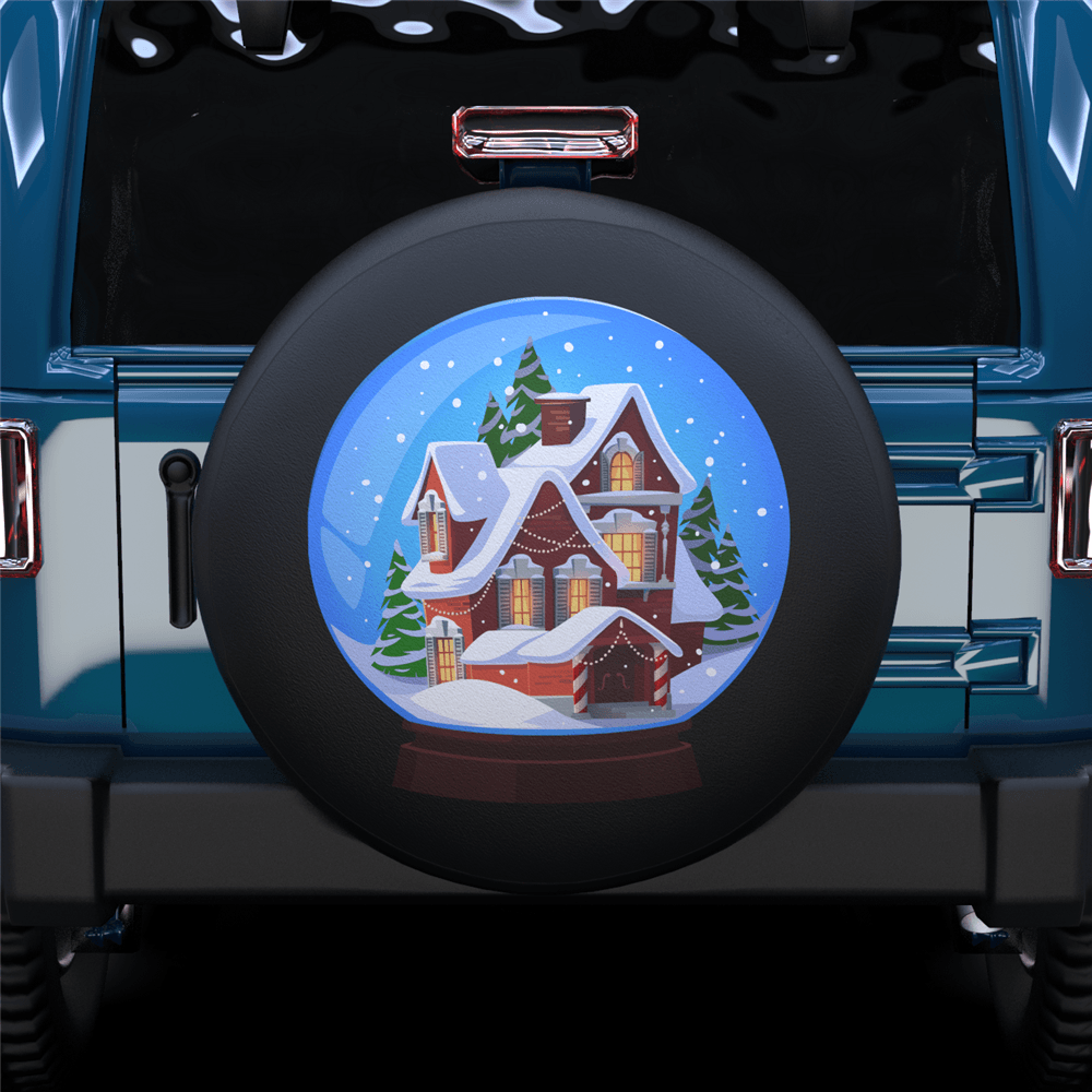 Snow Globe Spare Spare Tire Cover For RV
