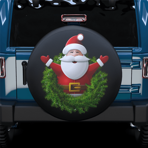 Santa Claus & Wreath Spare Tire Cover For SUV