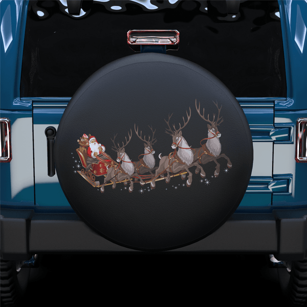 Santa Claus's reindeer Spare Tire Cover For Jeep/RV/Camper/SUV