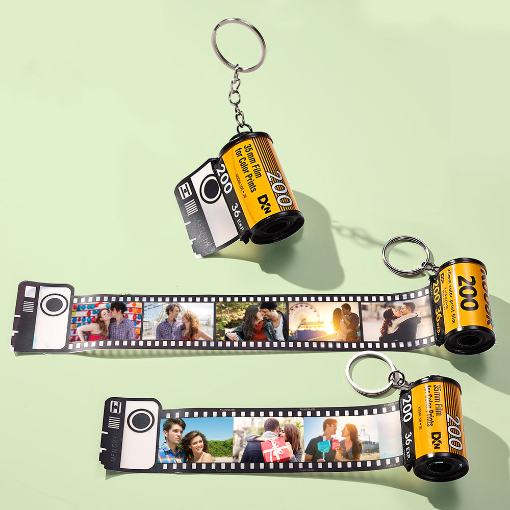 Personalized Photo Keychain Personal Film Roll Anniversary gift