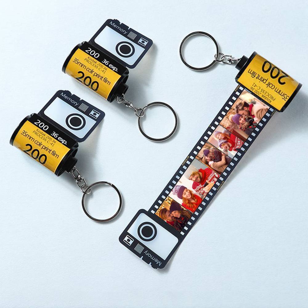 Gifts for Him Camera Roll Keychain Personal Film Roll Photo Keychain for Husband