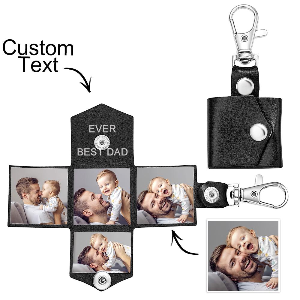 Personalized keychain with photo frame, custom engraved with name –  Newfavors