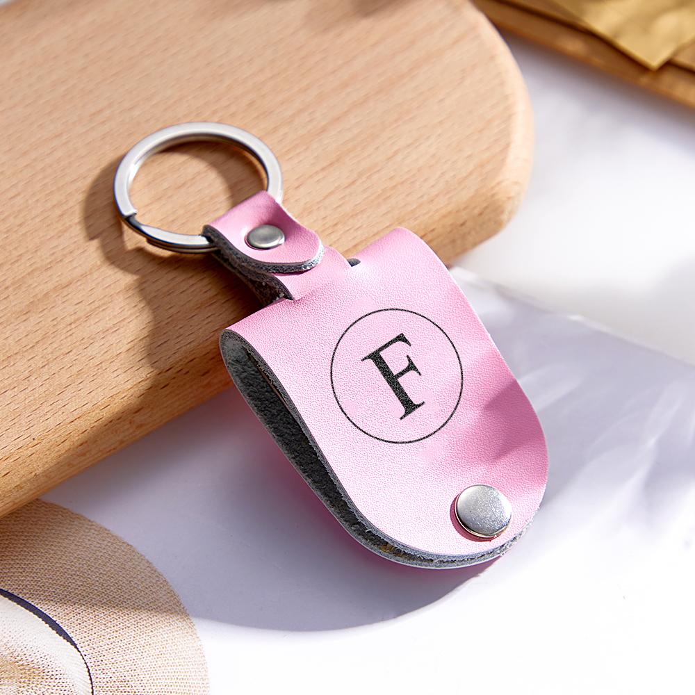 Custom Photo Engraved Keychain Simple Leather Fashion Gifts