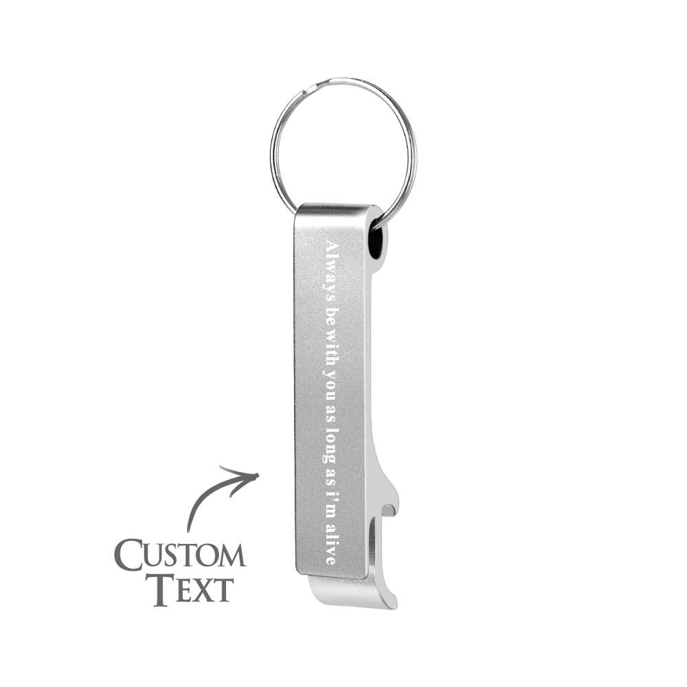 Custom Text Multi-colour Bottle Opener Keychain Personalized Beer Bottle Opener Gift for Him