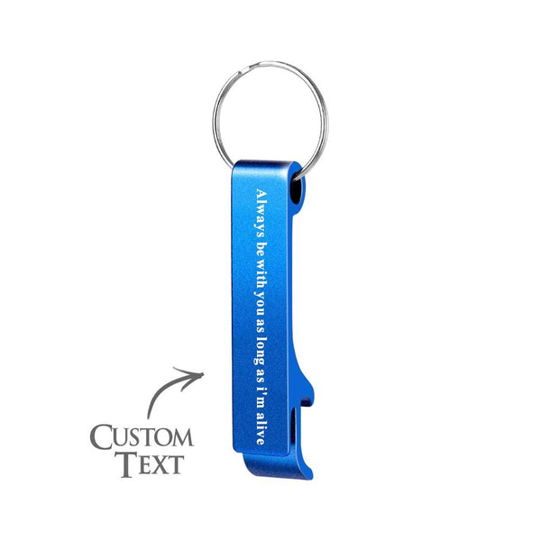 Custom Text Multi-colour Bottle Opener Keychain Personalized Beer Bottle Opener Gift for Him