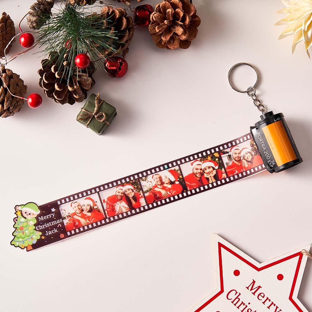 Custom Photo Film Roll Keychain with Pictures Camera Keychain Christmas Day Gift
