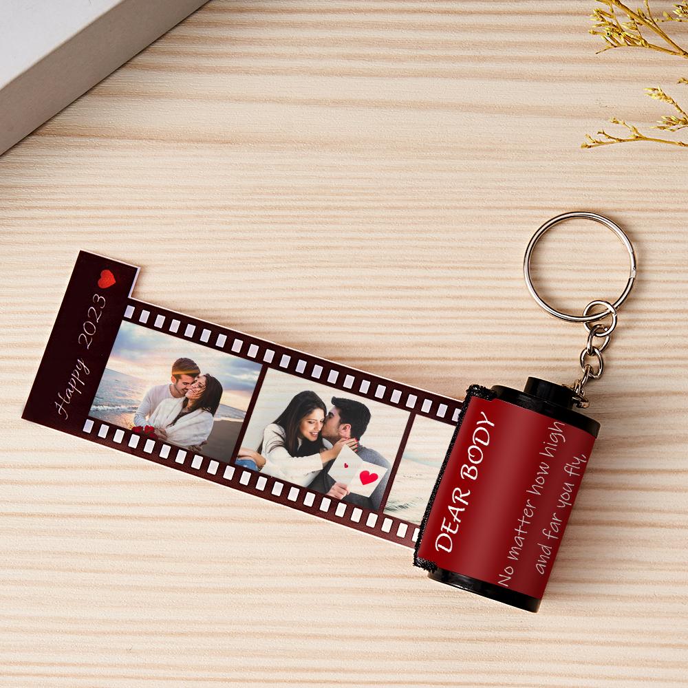 Custom Text Colorful Roll Film Keychain Camera Keychain Meaningful Gif -  MyCustomTireCover