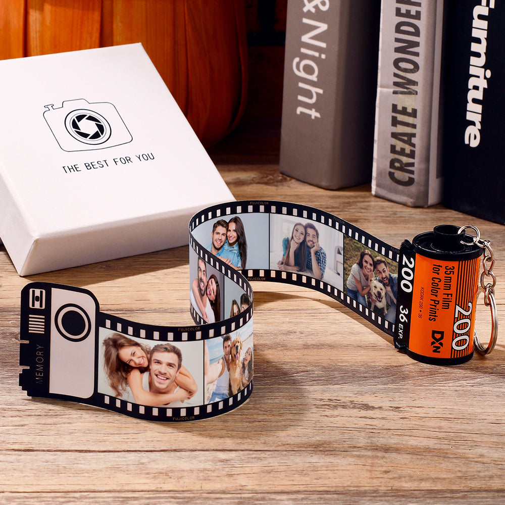 Gifts for Him Camera Roll Keychain Personal Film Roll Photo