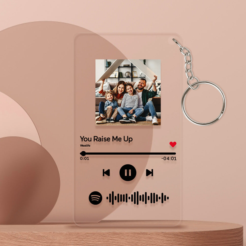 Custom Spotify Code Music Plaque Keychain(2.1in x 3.4in)