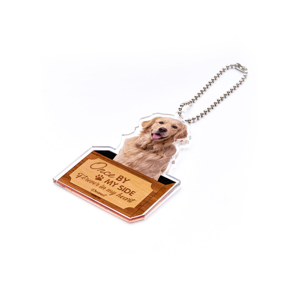 Personalized Dog Memorial Ornament Once By My Side Forever In My Heart Customize Your Pet's Photo
