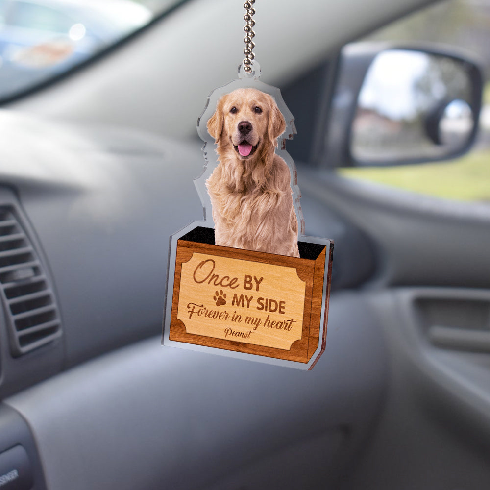Personalized Dog Memorial Ornament Once By My Side Forever In My Heart Customize Your Pet's Photo