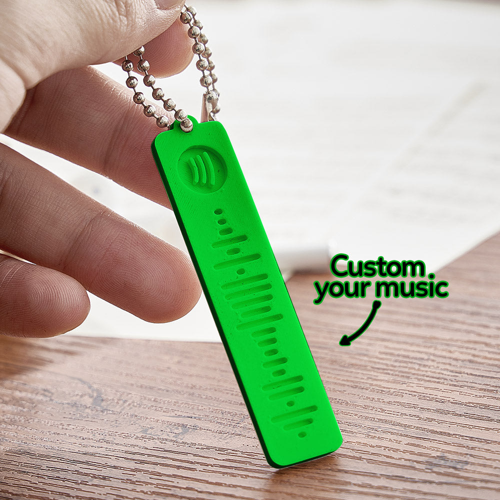 Custom 3D Printed Spotify Music Keychain Scannable Code Best Gifts for Him or Her