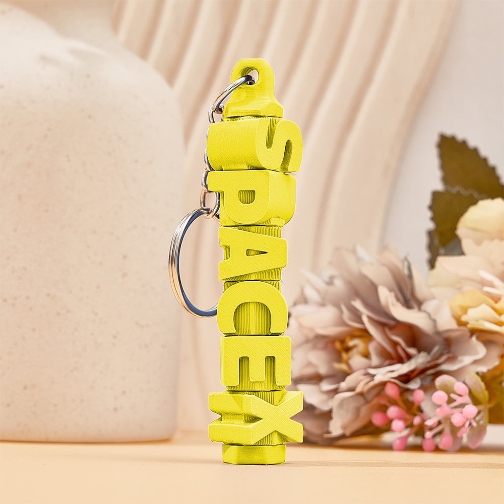 3D Printed Personalized Name Keychain Colorful Name Tags Personalized Gifts for Him