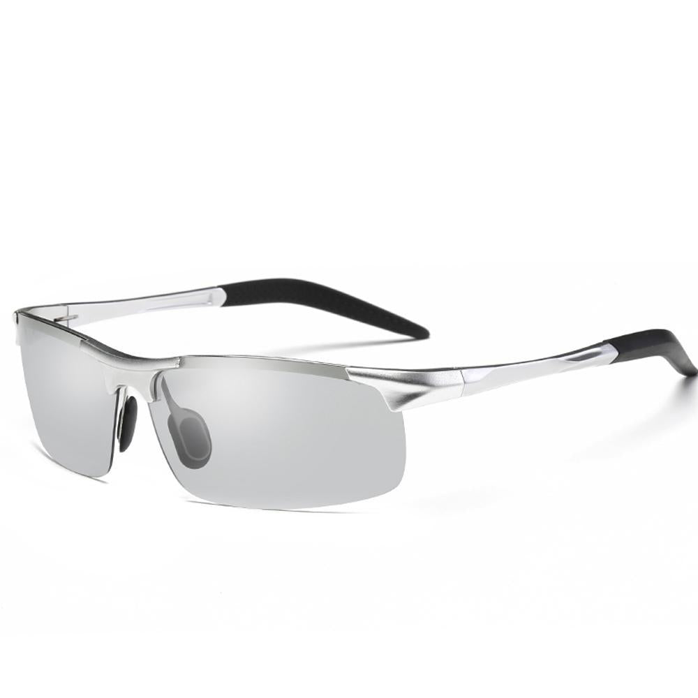 Sunny - UV400 Protective Polarized Driver Sunglasses - Silver/Grey