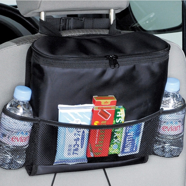 Joom Car Thermal Insulation Ice Bag Seat Back Storage Bag Car Seat Back Ice Pack Organizer Bag Pocket Tissue Mesh Heat Cooler