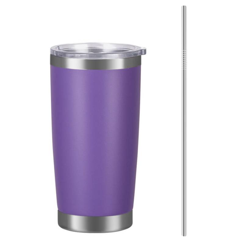 20oz Stainless Steel Insulated Travel Mug with Straw Coffee Travel Cup for Car Office Home