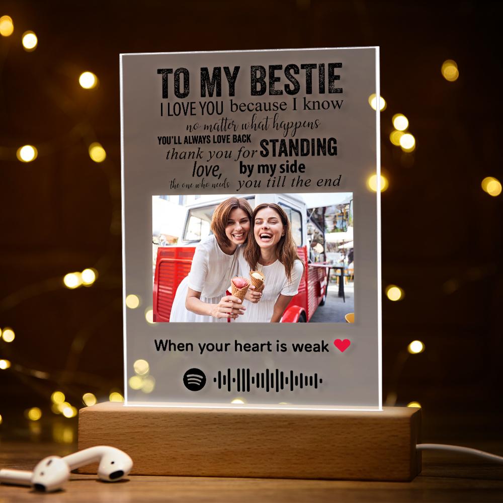 Custom Spotify Plaque Lamp to My Besties Personalized Night Lamp Night Light Gifts For Besties