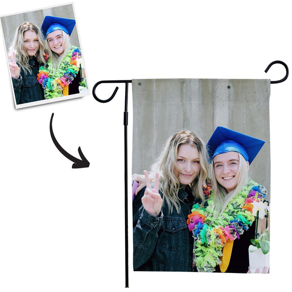 Custom Mother And Daughter Photo Outdoor Garden Flag Mother's Day Gift (12in x 18in)